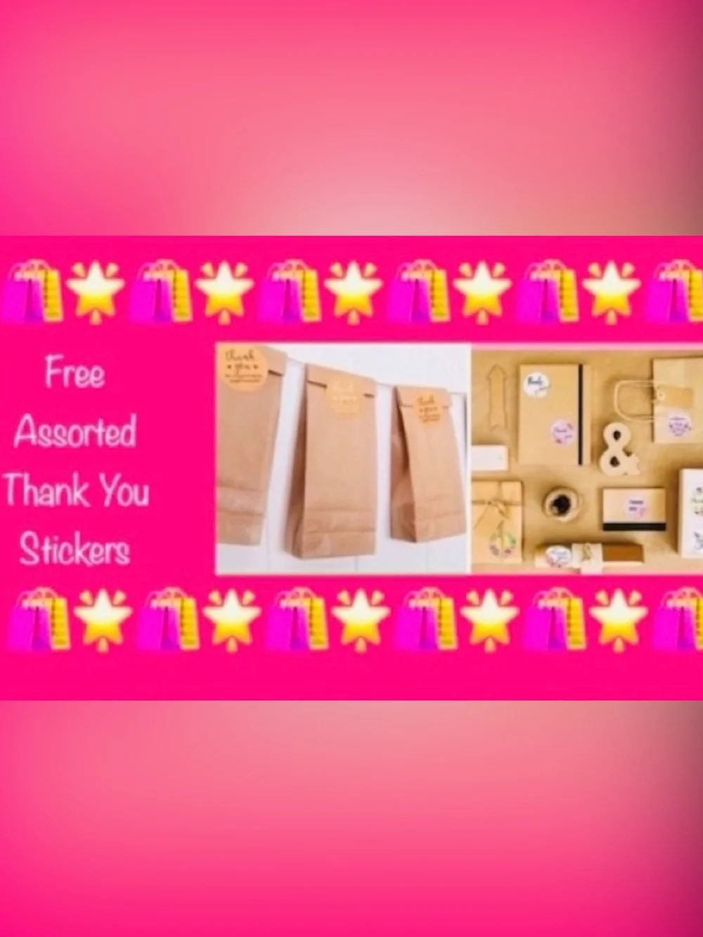 50pcs  Shipping Package  25-Black Poly Mailers 25-Thank You Stickers ⭐️🆕⭐️